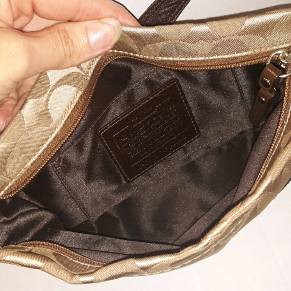 Coach Carly Signature Sateen Top handle demi Bag - Picture 8 of 8